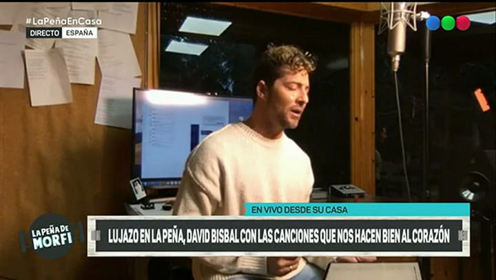 David Bisbal y un show a la distancia, y con errores - Fuente: Telefe