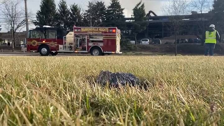 Los metales incandescentes salieron disparados de la planta incendiada