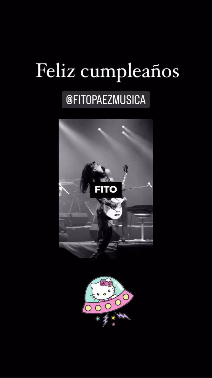 el saludo de Fabi Cantilo a Fito Páez