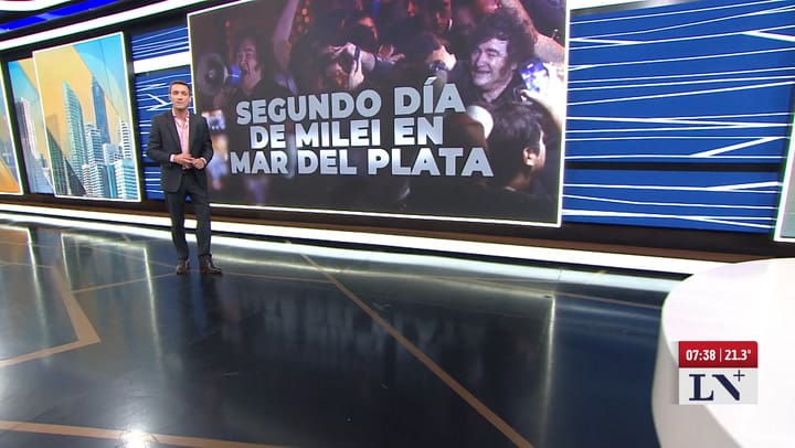 Milei canto con Fatima Florez en Mar del Plata