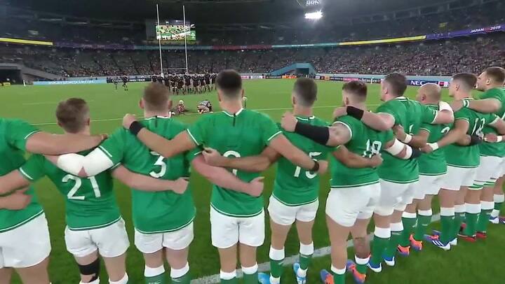 Y un día, el Haka de los All Blacks no le dio miedo al público rival - Gentileza: @rugbyworldcup