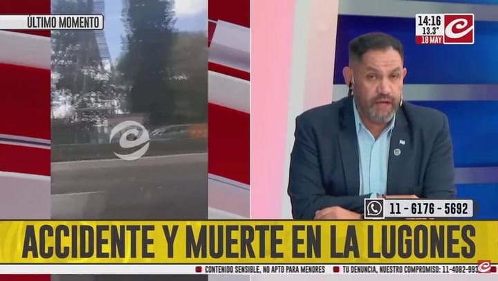 Accidente en autopista Lugones