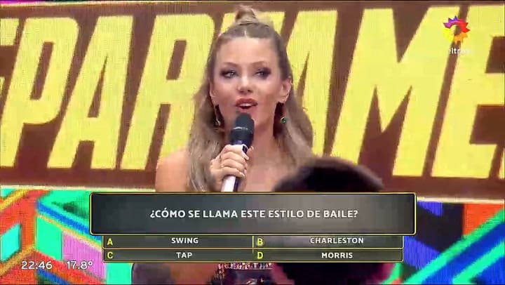 El baile de Evangelina Anderson en Los 8 escalones de los tres millones (eltrece)