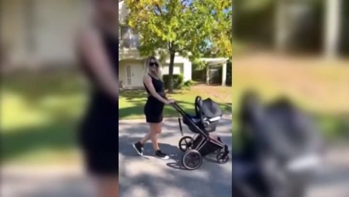 Mica Viciconte mostró el cochecito de Luca a días de su nacimiento