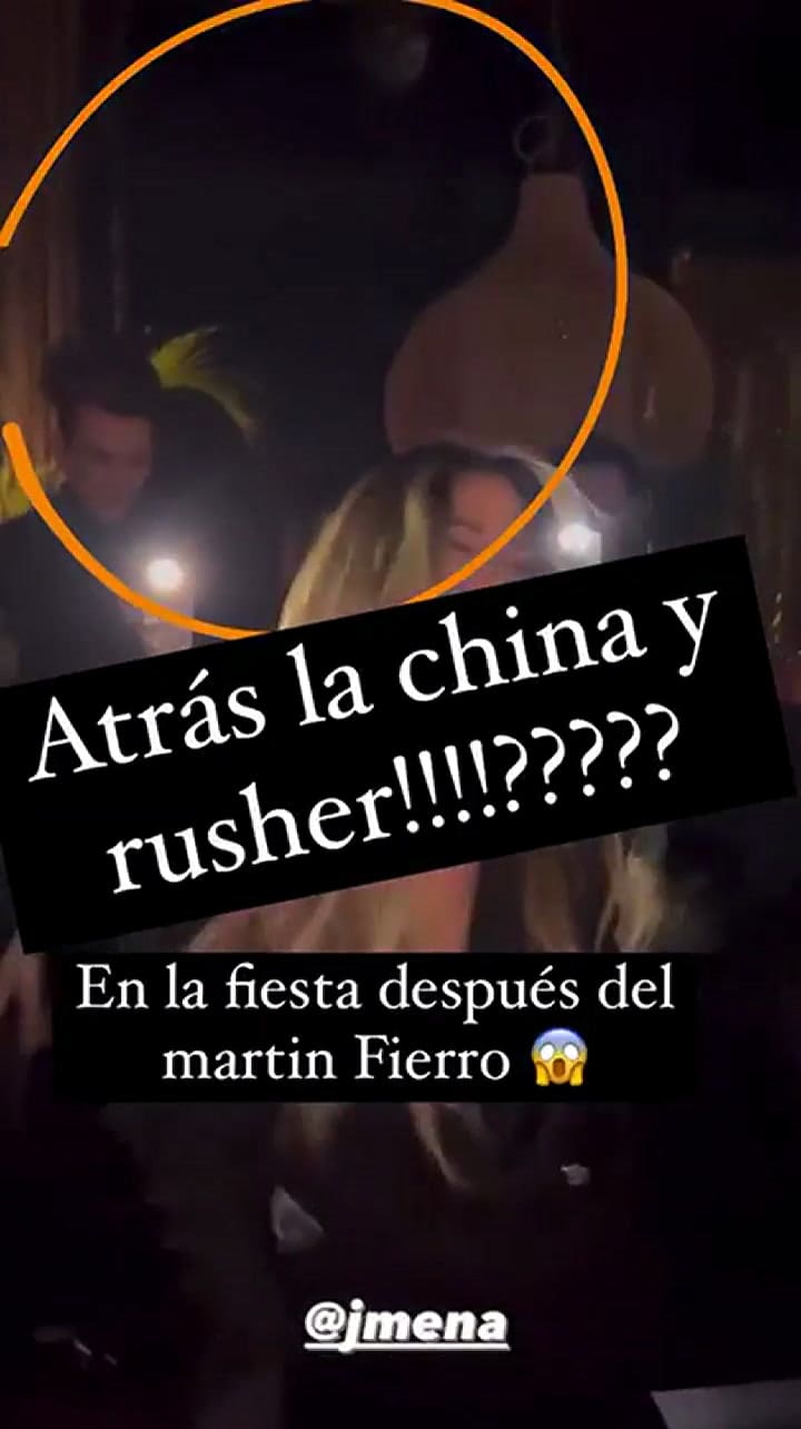 La China Suárez y Rusherking en la fiesta de los Martín Fierro