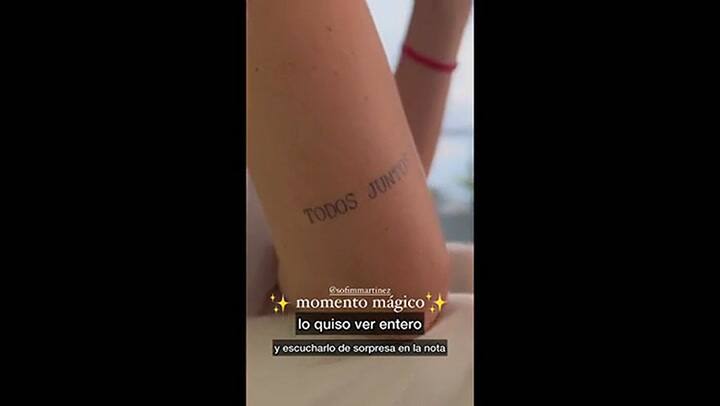 La emoción de Sofía Martínez tras el saludo de Messi
