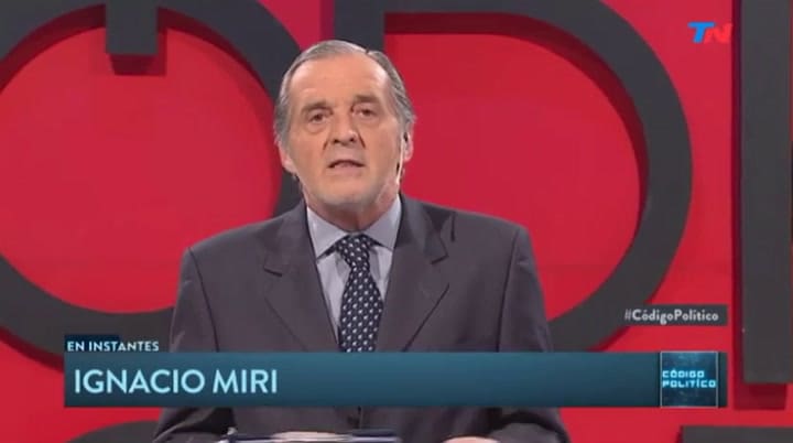 La mención a Julio Blanck en su primera ausencia en Código Político - Fuente: TN