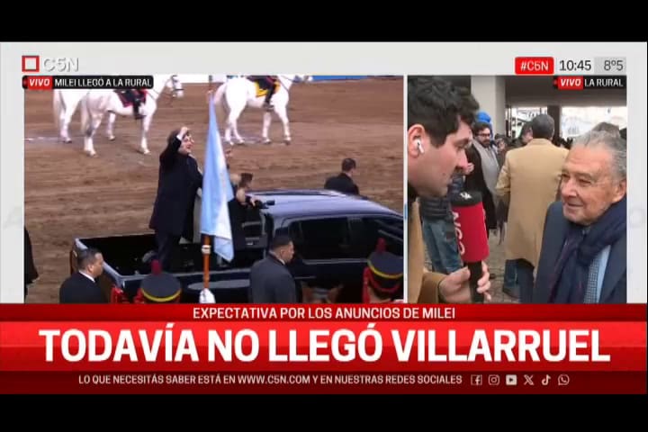 "El dólar no está atrasado". Eurnekian se fue de la Rural antes del discurso de Milei y opinó sobre su gobierno