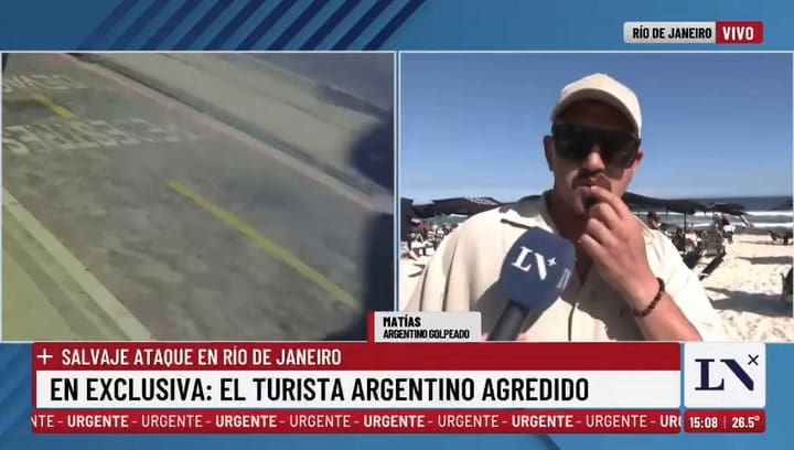 El testimonio de Matías, el argentino atacado en Río de Janeiro