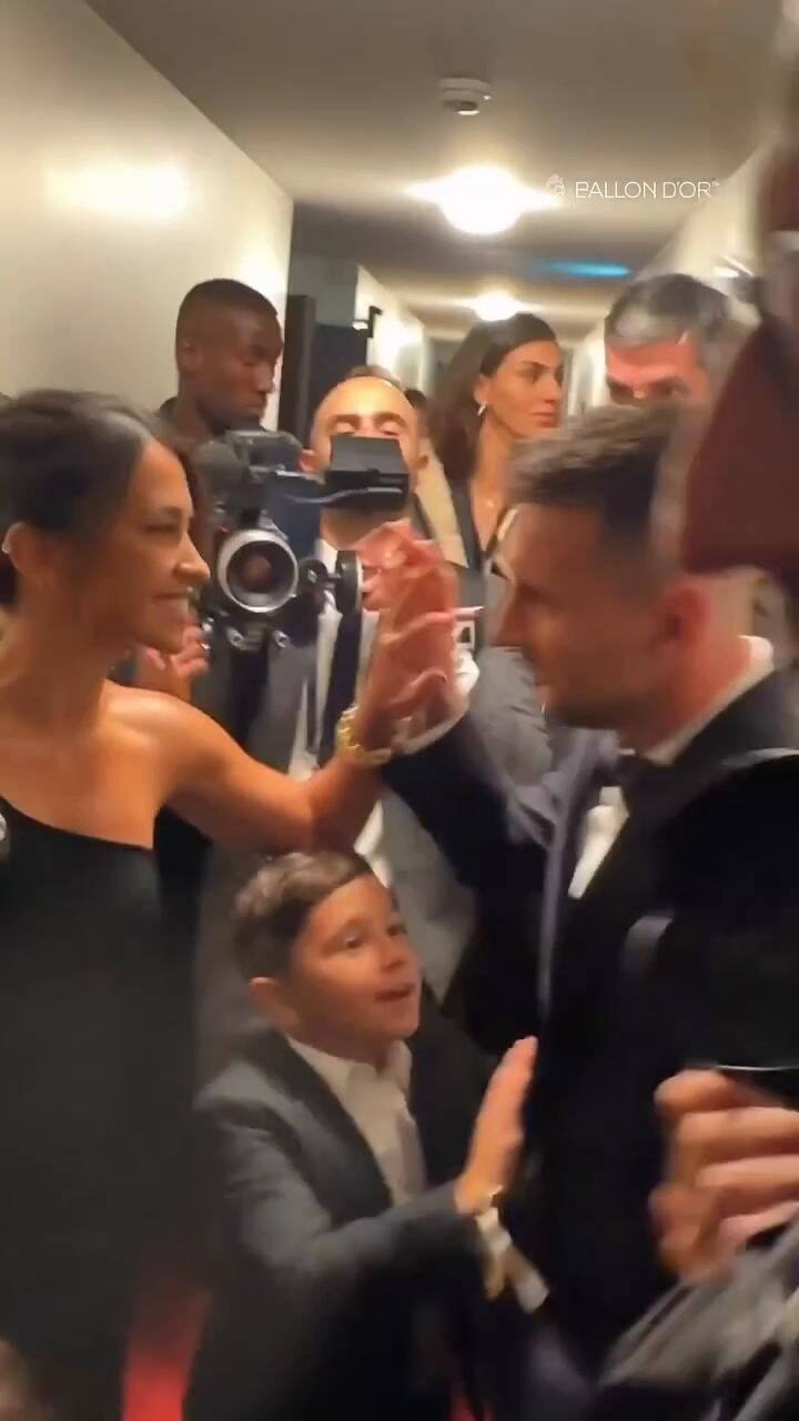 La tierna frase de Mateo Messi a su papá en la previa al Balón de Oro