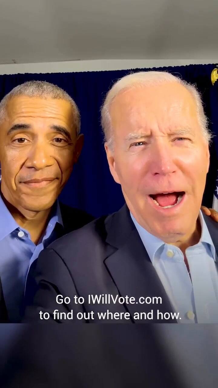 Biden y Obama sorprendieron con un video, horas de las elecciones legislativas en Estados Unidos