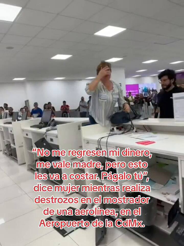 La razón detrás de la violenta reacción de Lady Aeropuerto en mostrador del AICM