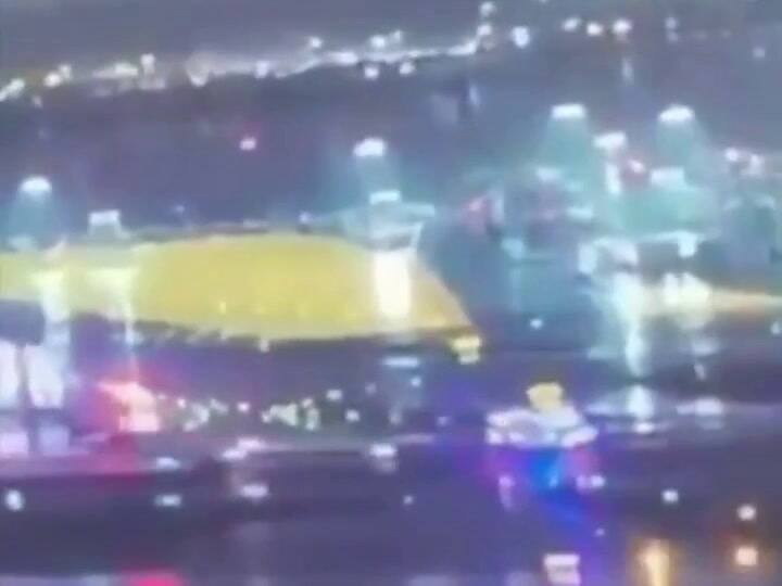 Gif de la colisión entre avión y camión en Nueva York