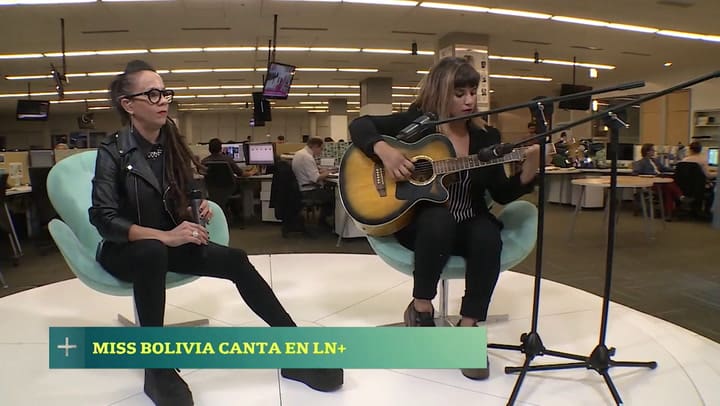 Miss Bolivia canta en LA NACION
