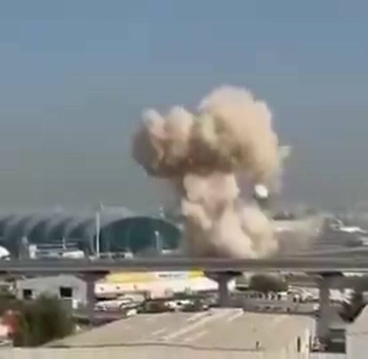 El video del momento del ataque al aeropuerto de Dubái