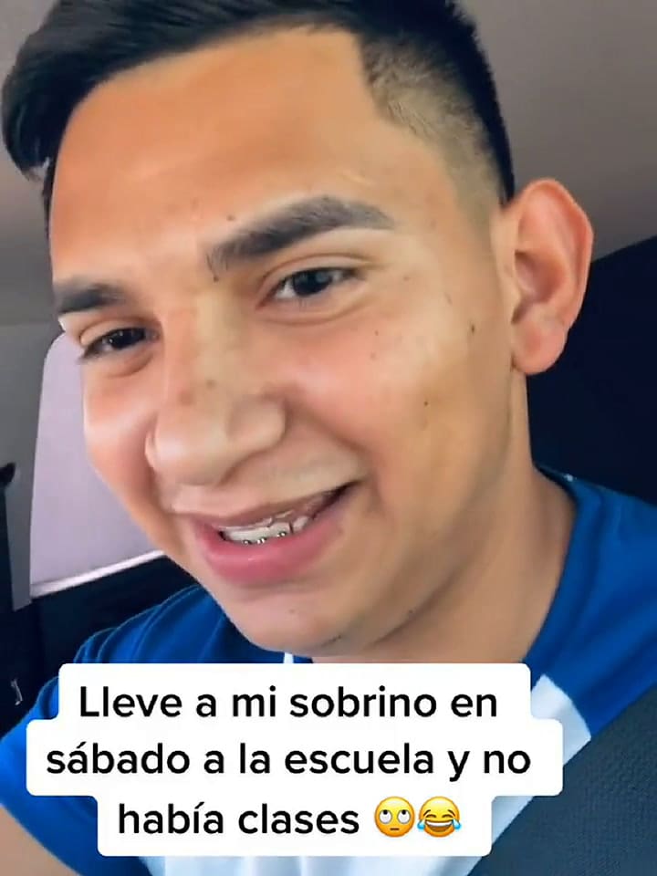Llevó a su sobrino a la escuela un sábado