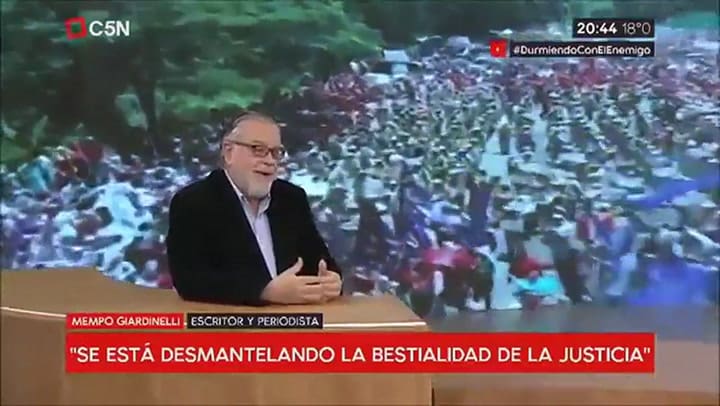 Mempo Giardinelli propuso 'eliminar' el Poder Judicial - Fuente: C5N