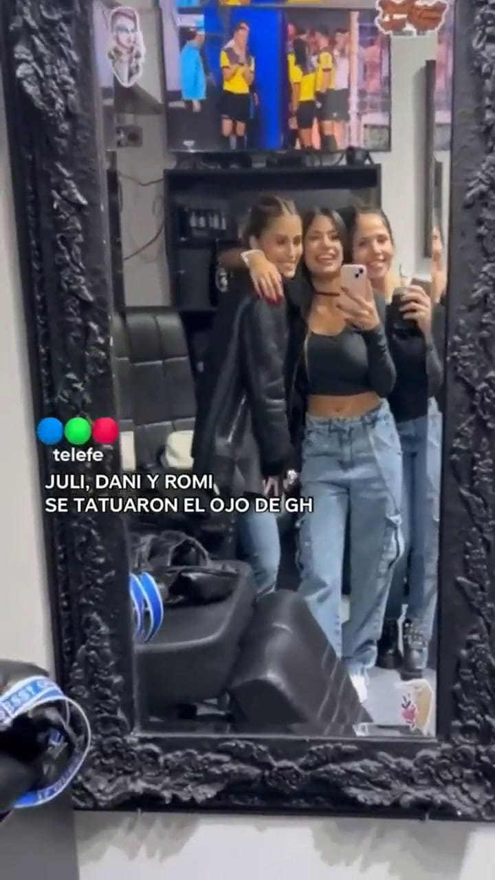 Julieta, Romina y Daniela, de Gran Hermano, se tatuaron el ojo del programa