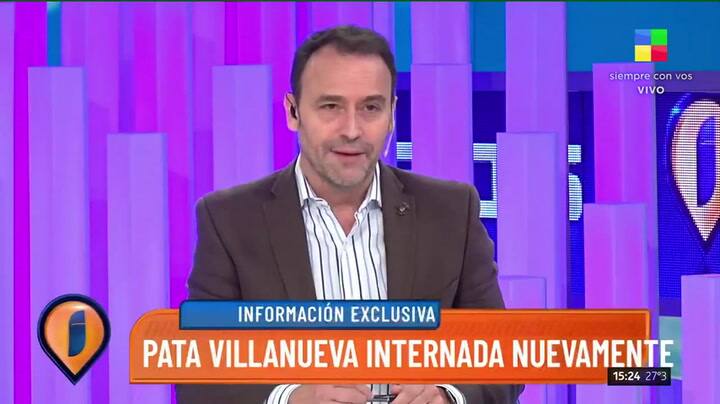Internaron de urgencia a Pata Villanueva