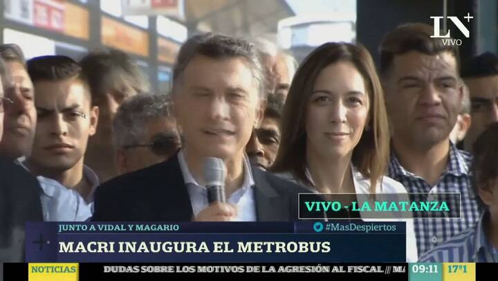 Macri inaugura el Metrobús