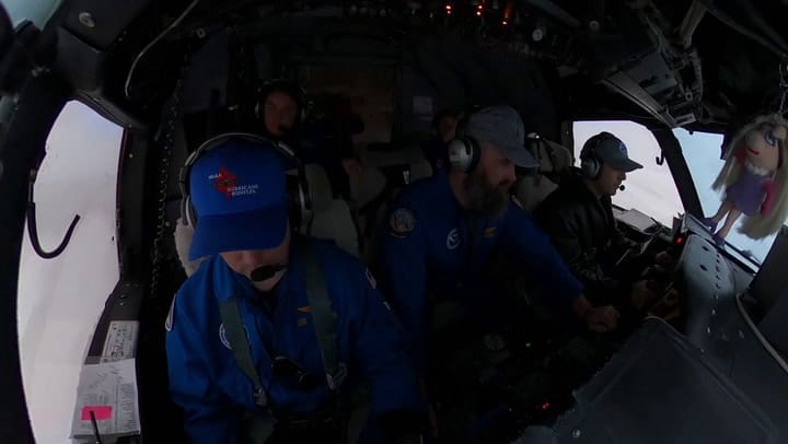 Inside The Flight Station Aboard @Noaa’s Wp-3d Orion 'Miss Piggy' As We Fly Straight Into Hurricane #Milton! These Flights Collect Critical Data That Helps Improve Forecasts And Support Hurricane Research. Foll
