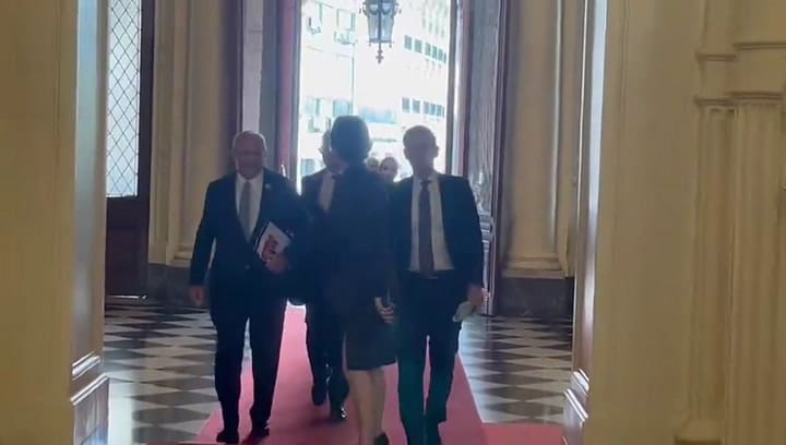 La llegada del embajador de Estados Unidos, Marc Stanley, a la Casa Rosada