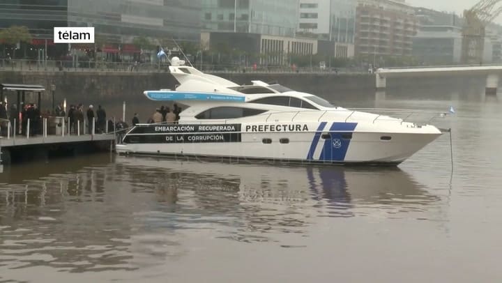 Patricia Bullrich presentó el yate recuperado de Ricardo Jaime - Fuente: Télam