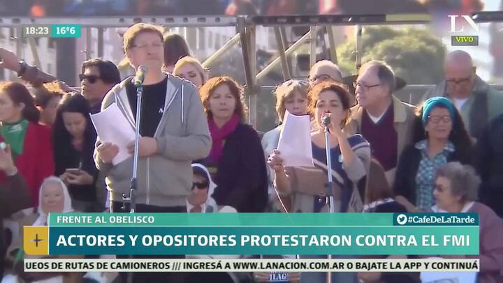 El discurso de los actores en el obelisco