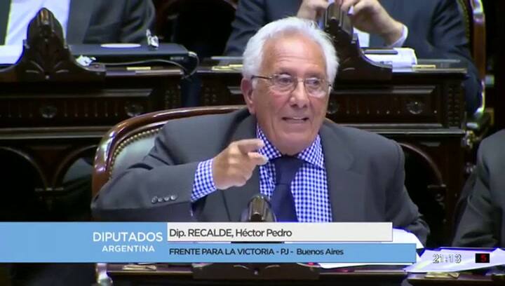 El fallido de Recalde en la sesión