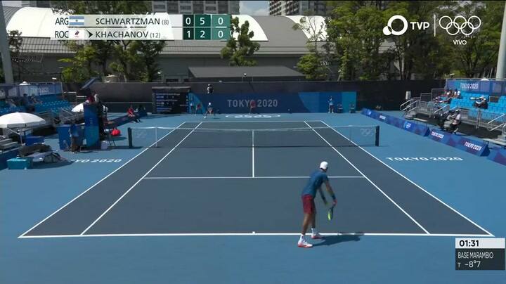 Schwartzman devuelve una pelota imposible - 2