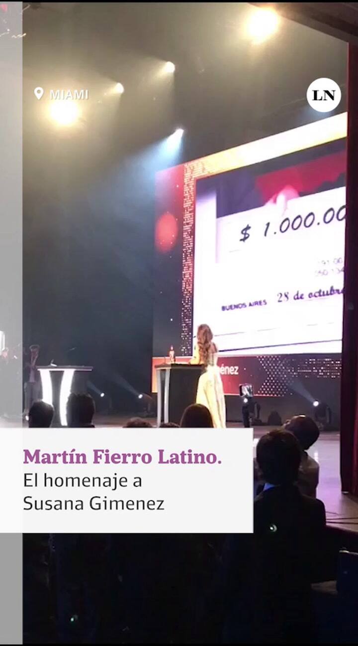 El homenaje a la trayectoria de Susana Giménez en los Martín Fierro Latino