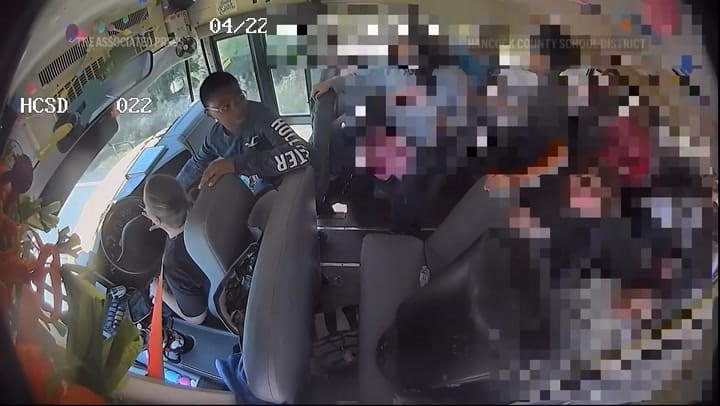 Momento en que la conductora pierde conocimiento