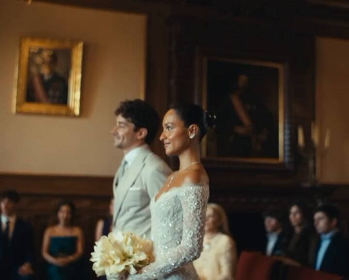 El casamiento por civil de Leclerc y su pareja