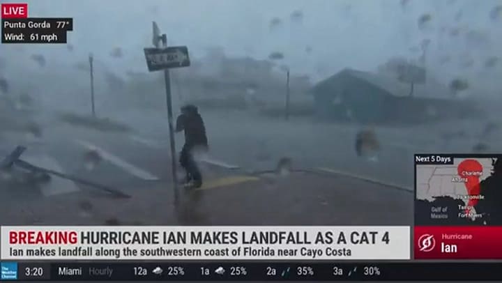 Huracán Ian en Florida: los videos más impactantes