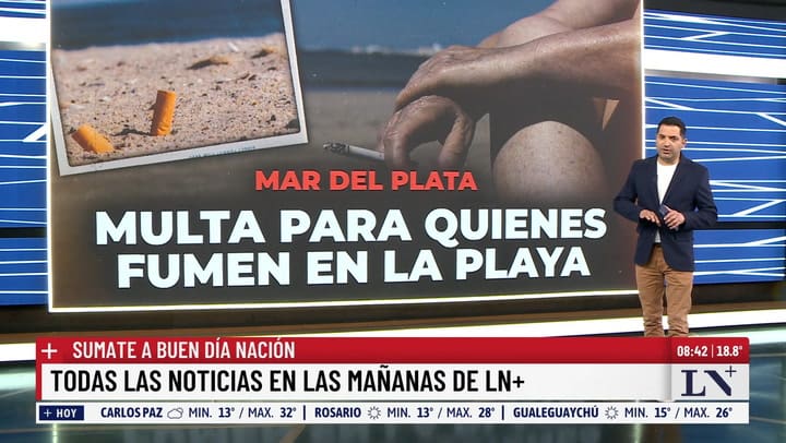 Multa para quienes fumen en la playa de Mar del Plata: de $50.000 a $500.000