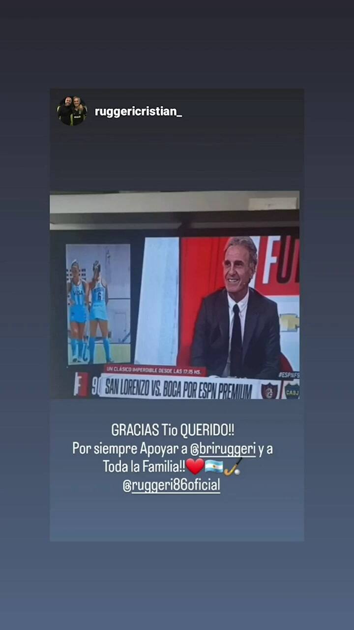 Oscar Ruggeri apoyó a su sobrina leoncita y ella le agradeció: 'Gracias, tío querido'