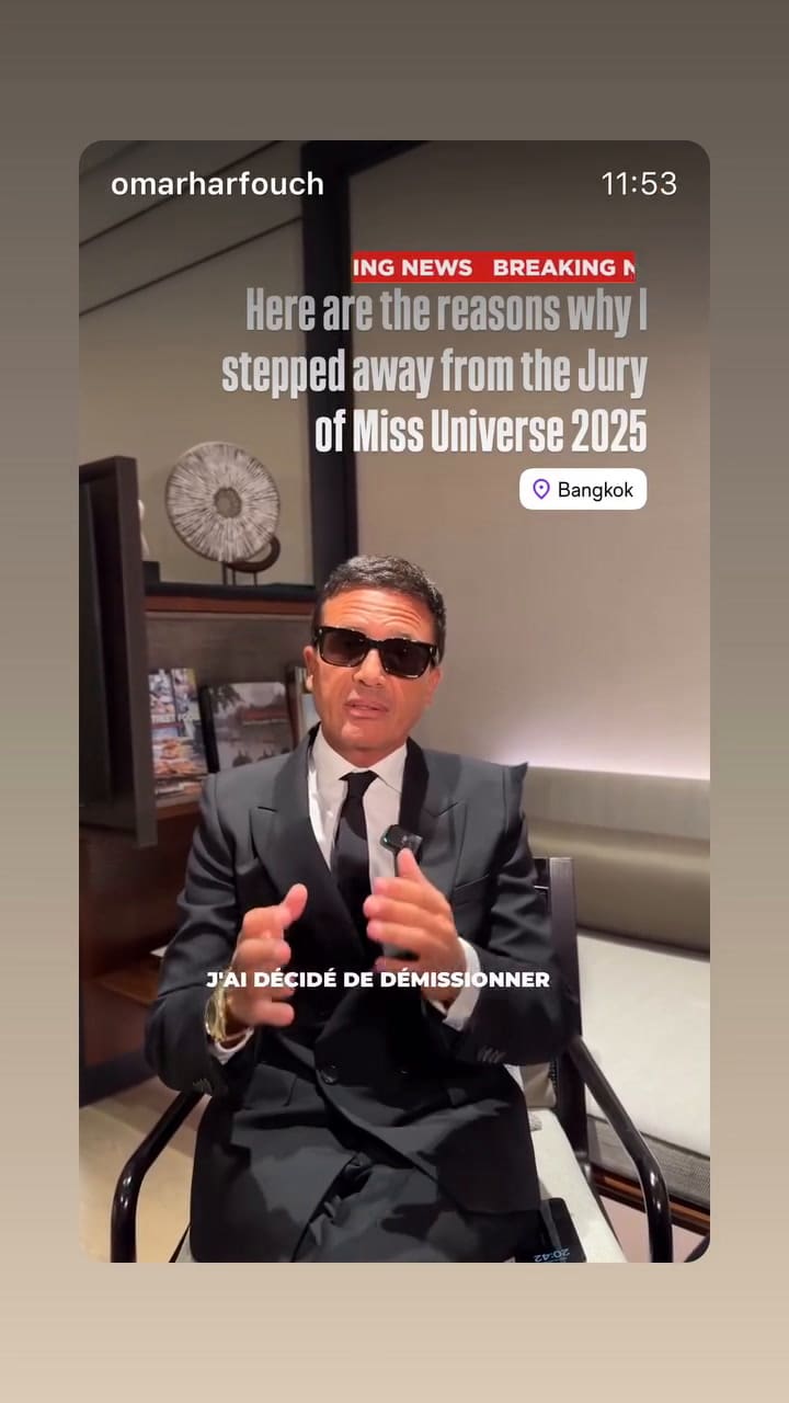 Omar Harfouch aclara las razones detrás de su renuncia a Miss Universo