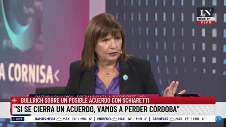 La frase de Patricia Bullrich sobre las internas en Juntos por el Cambio que sorprendió a Majul y Novaresio