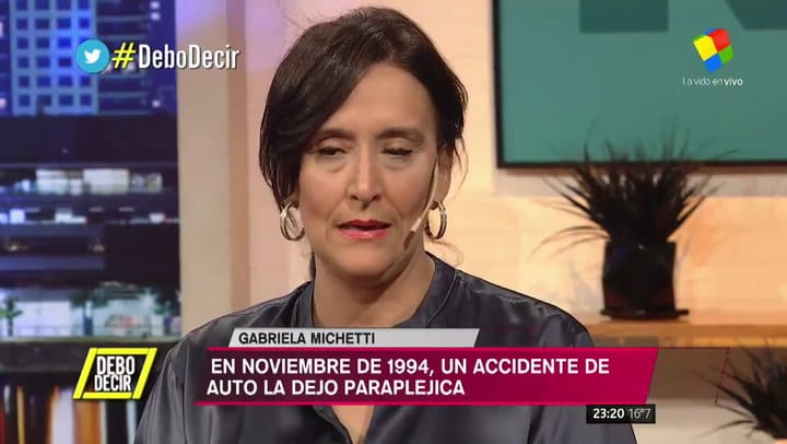 Gabriela Michetti sobre su accidente