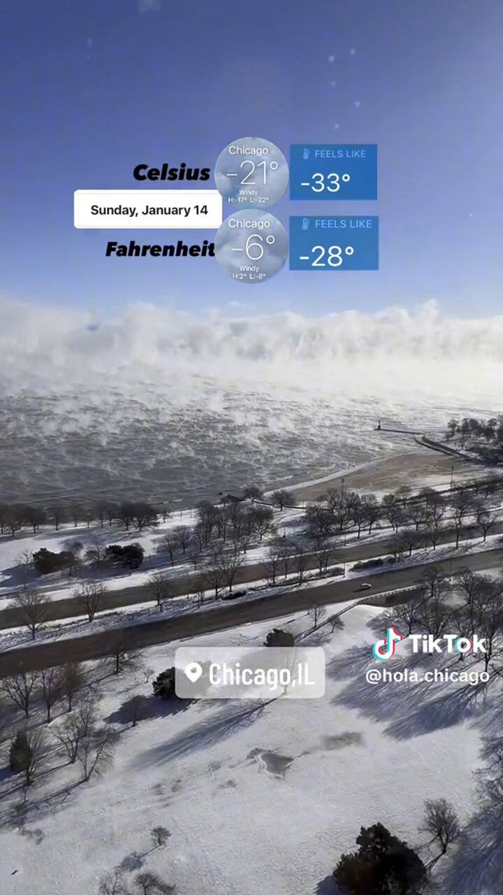 Las apocalípticas imágenes del lago Michigan congelado