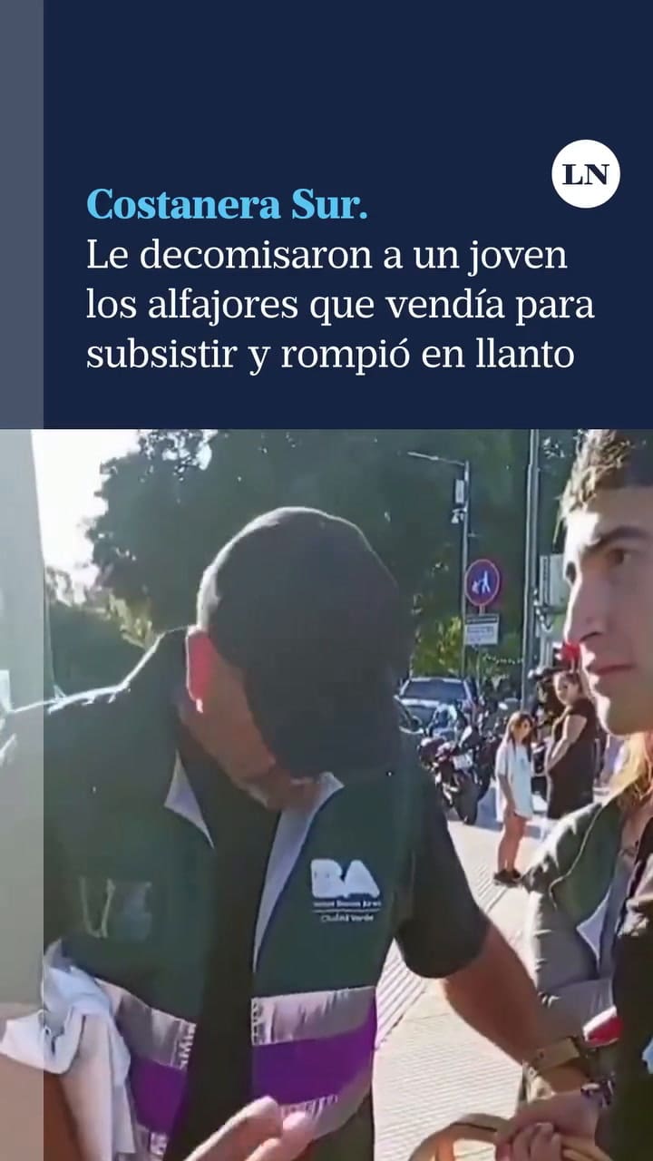 Costanera Sur: le decomisaron a un joven los alfajores que vendía para subsistir y rompió en llanto