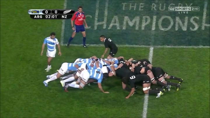 Scrum de Los Pumas VS Nueva Zelanda