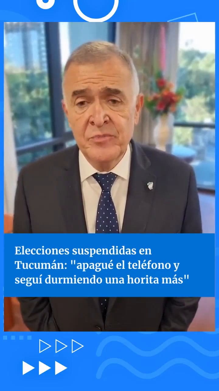 La reacción inicial de Jaldo al entererse de la suspensión de las elecciones en Tucumán