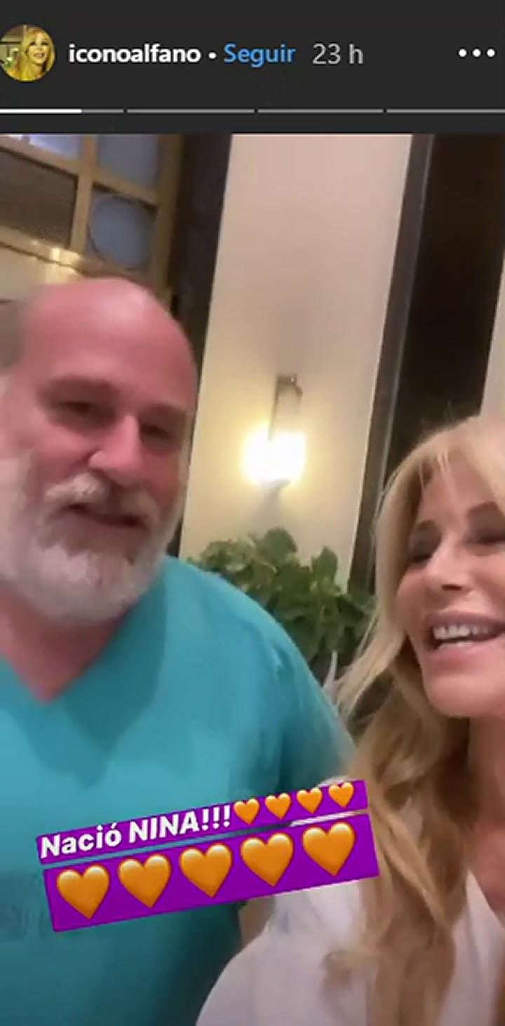 Graciela Alfano es abuela: nació la beba de su hijo - Fuente: Instagram