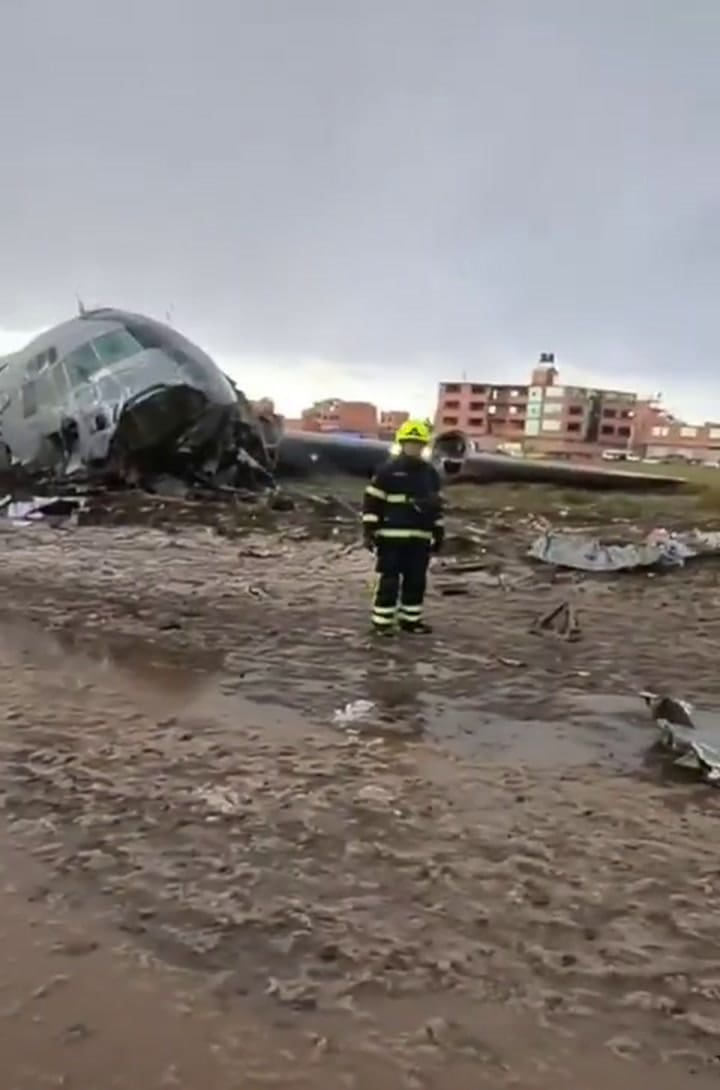 El avión que se estrelló en Bolivia