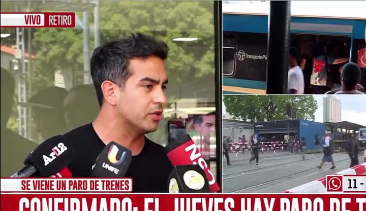 La Fraternidad confirmó el paro de trenes para el jueves