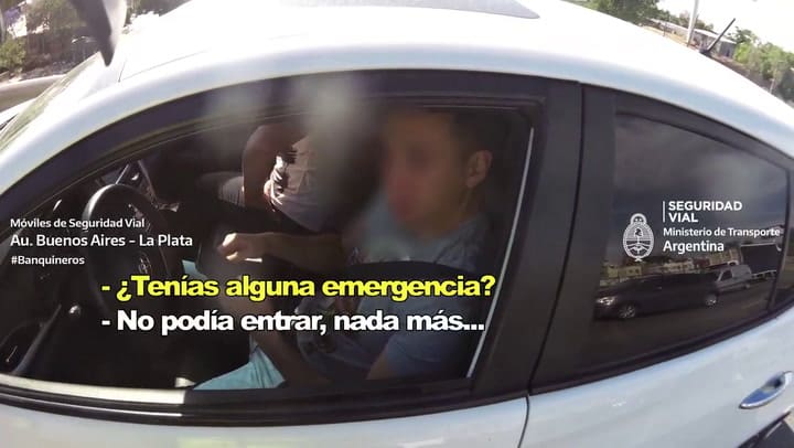 Excusas top de conductores infractores: “Voy por la banquina porque mi mamá tiene vértigo”