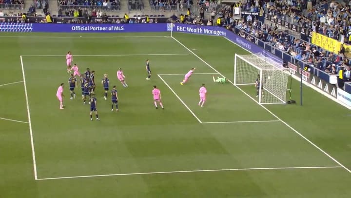 golazo de tiro libre de Messi para Inter Miami contra Philadelphia Union