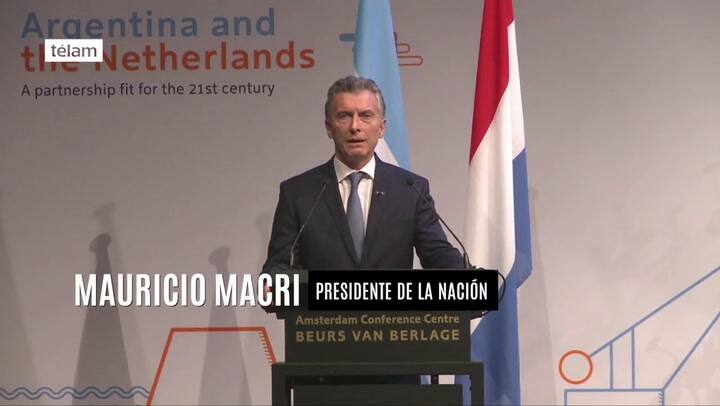 Macri destacó desde Holanda al diálogo como 'principal herramienta' para 'superar los problemas' de