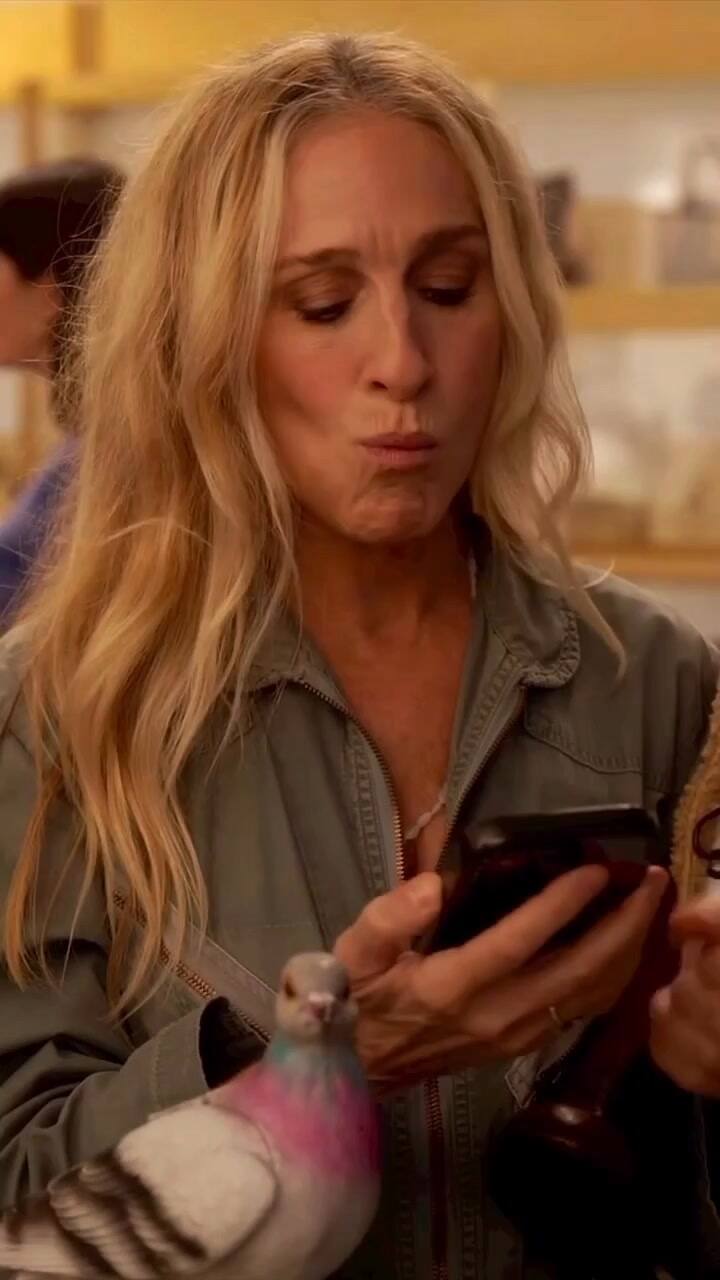 Cartera de paloma que aparece en la serie And Just Like That